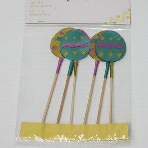 Easter Decor Set of 6 Decorative Egg Accents Brand NEW in Package